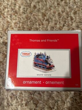Thomas & Friends Blue Train Holiday Ornament with Red Accents